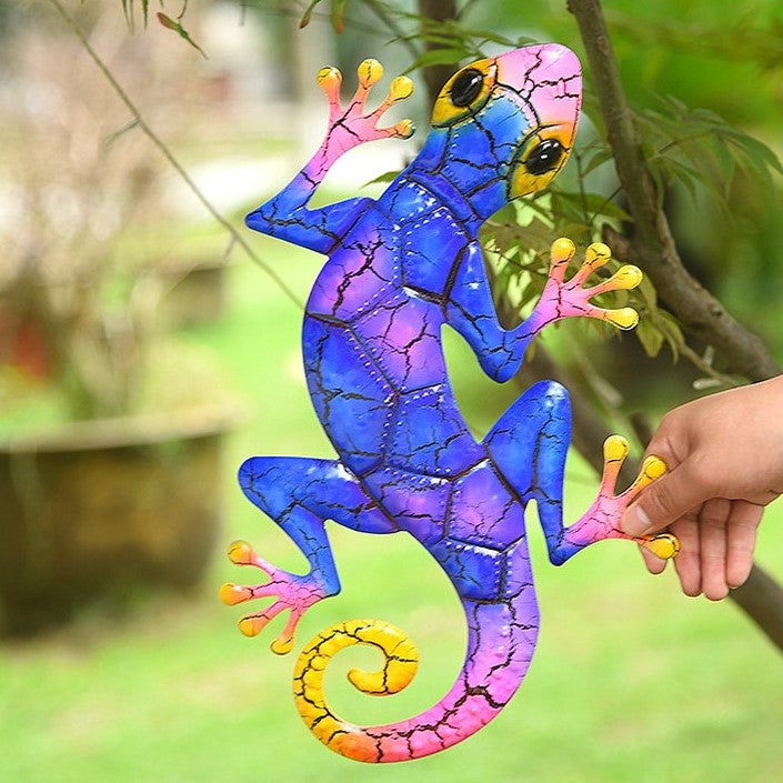 décoration-murale-lézard-bleu