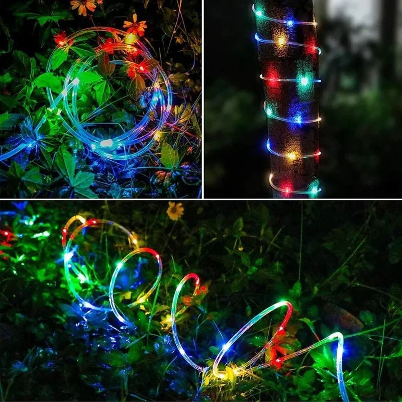 300LED Solar Rope Strip Light Outdoor Waterproof Fairy Light Strings Christmas Decor for Garden Lawn Tree Yard Fence Pathway - Esprit Jardins