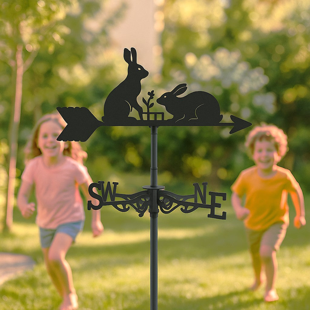 girouette-lapins-décoration-jardin